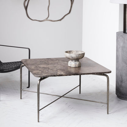 House Doctor - Sohvapöytä, Neliö, Ruskea - P: 80 cm, leveys: 80 cm, K: 45 cm