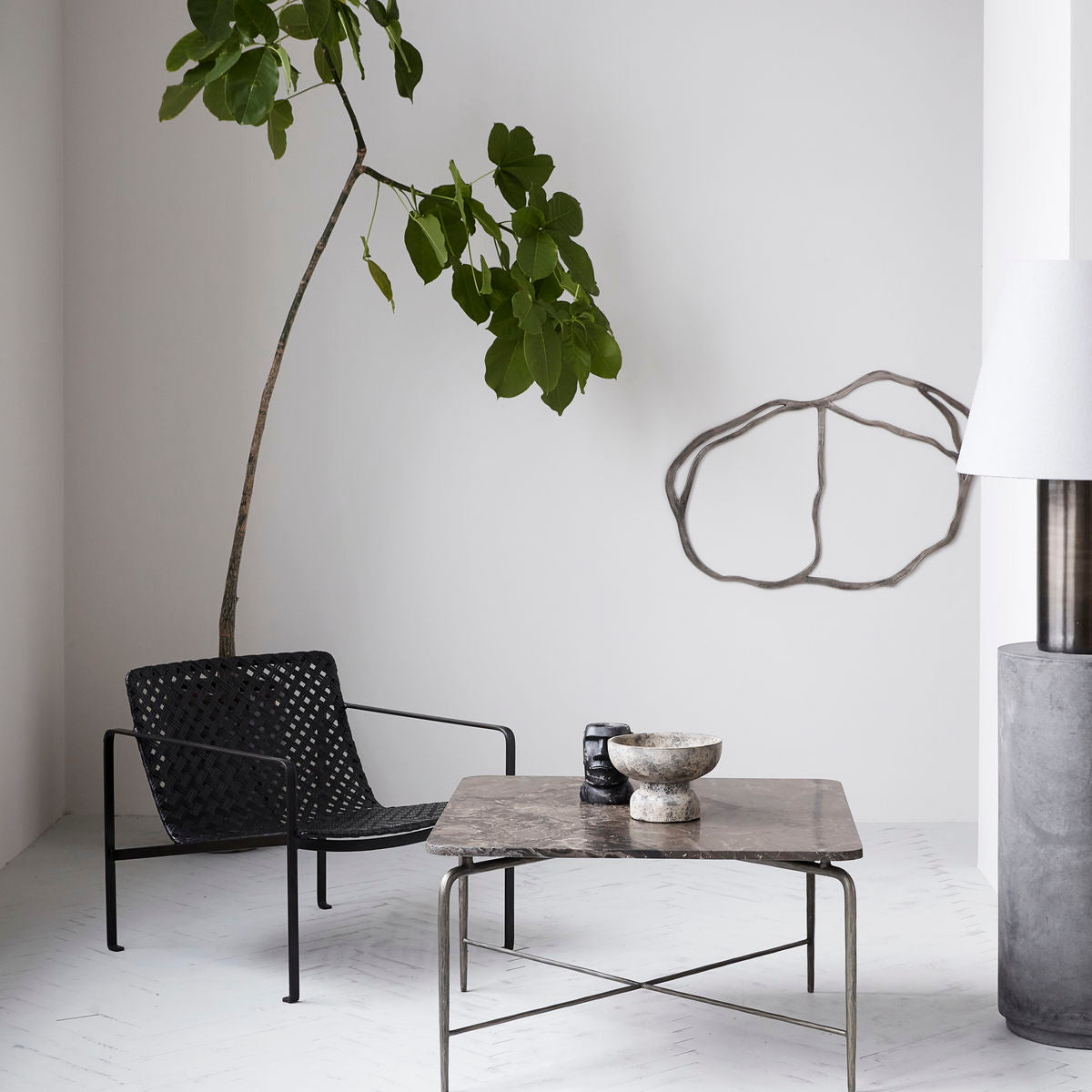 House Doctor - Sohvapöytä, Neliö, Ruskea - P: 80 cm, leveys: 80 cm, K: 45 cm