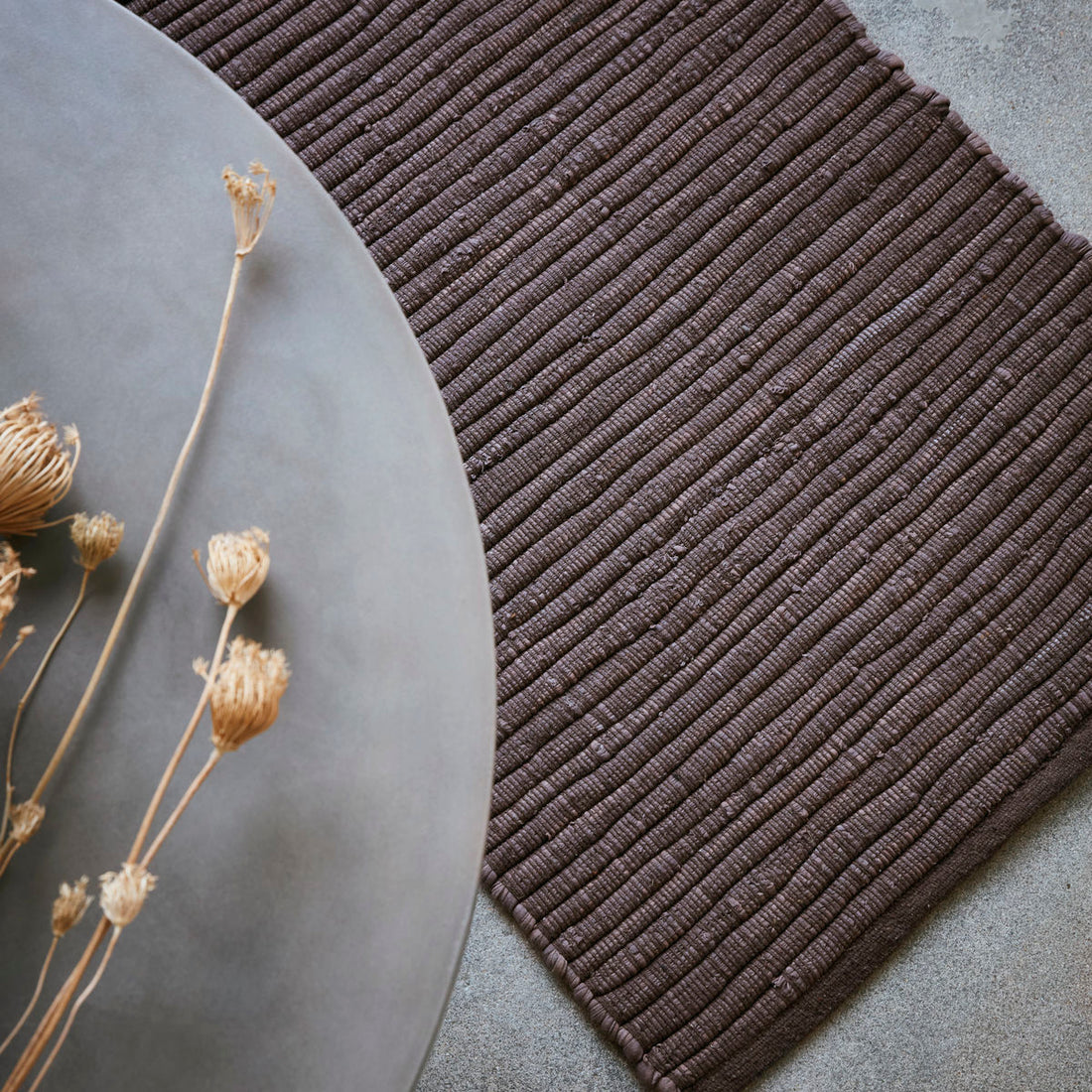 House Doctor Rug, Chindi, Brown-L: 90 cm, W: 60 cm
