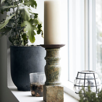 House Doctor - Kynttilänjalka, Gima, Vihreä - P: 10 cm, leveys: 10 cm, K: 23 cm