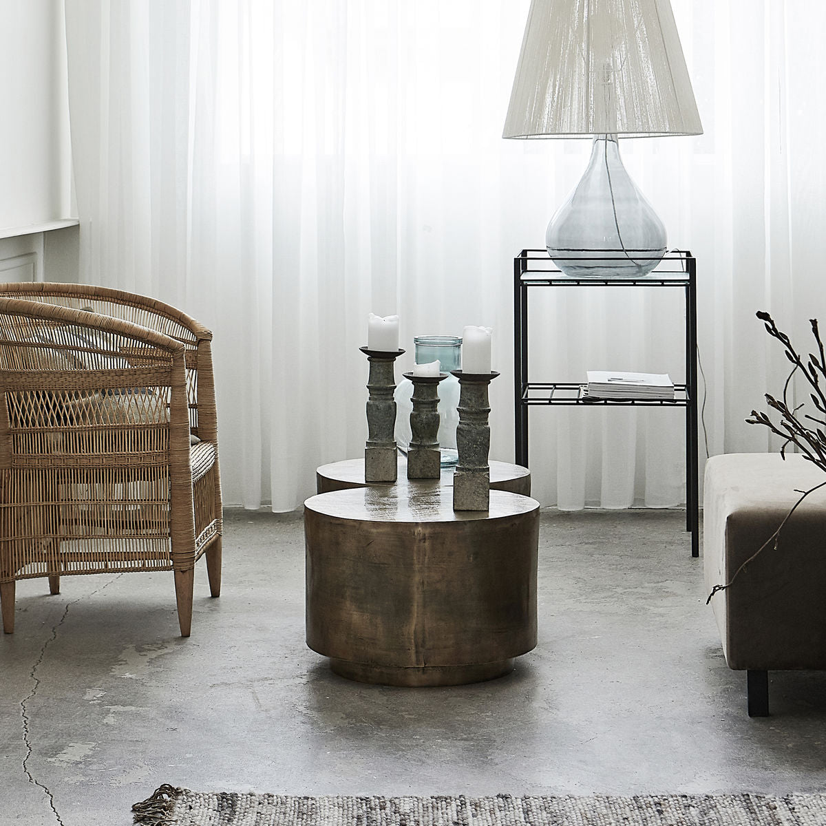 House Doctor - Kynttilänjalka, Gima, Vihreä - P: 10 cm, leveys: 10 cm, K: 23 cm