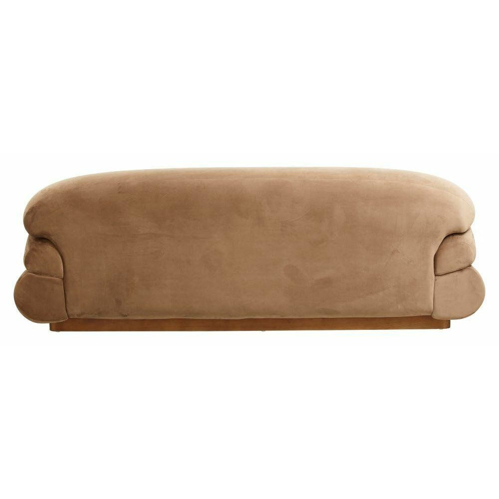 Nordal SOF sohva veluuripäällisellä - L214 cm - vaaleanruskea