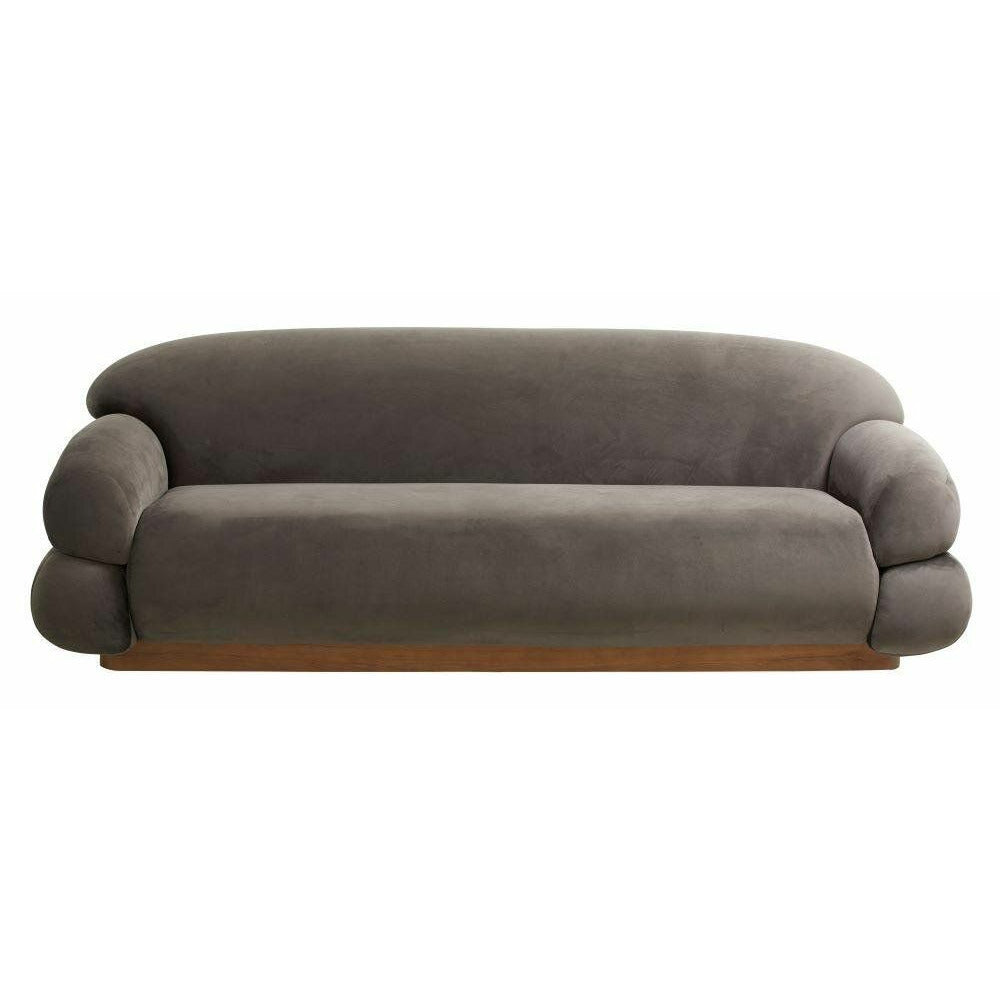 Nordal SOF sohva veluuripäällisellä - L214 cm - lämmin harmaa