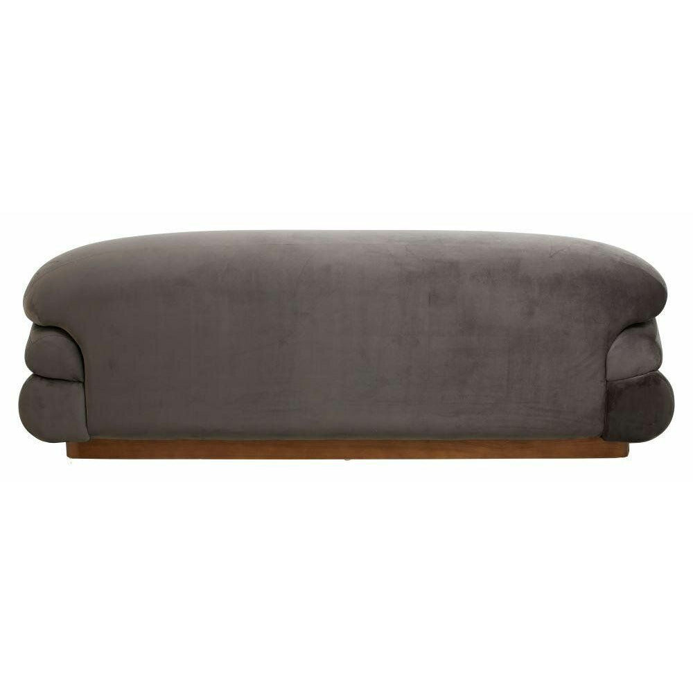 Nordal SOF sohva veluuripäällisellä - L214 cm - lämmin harmaa