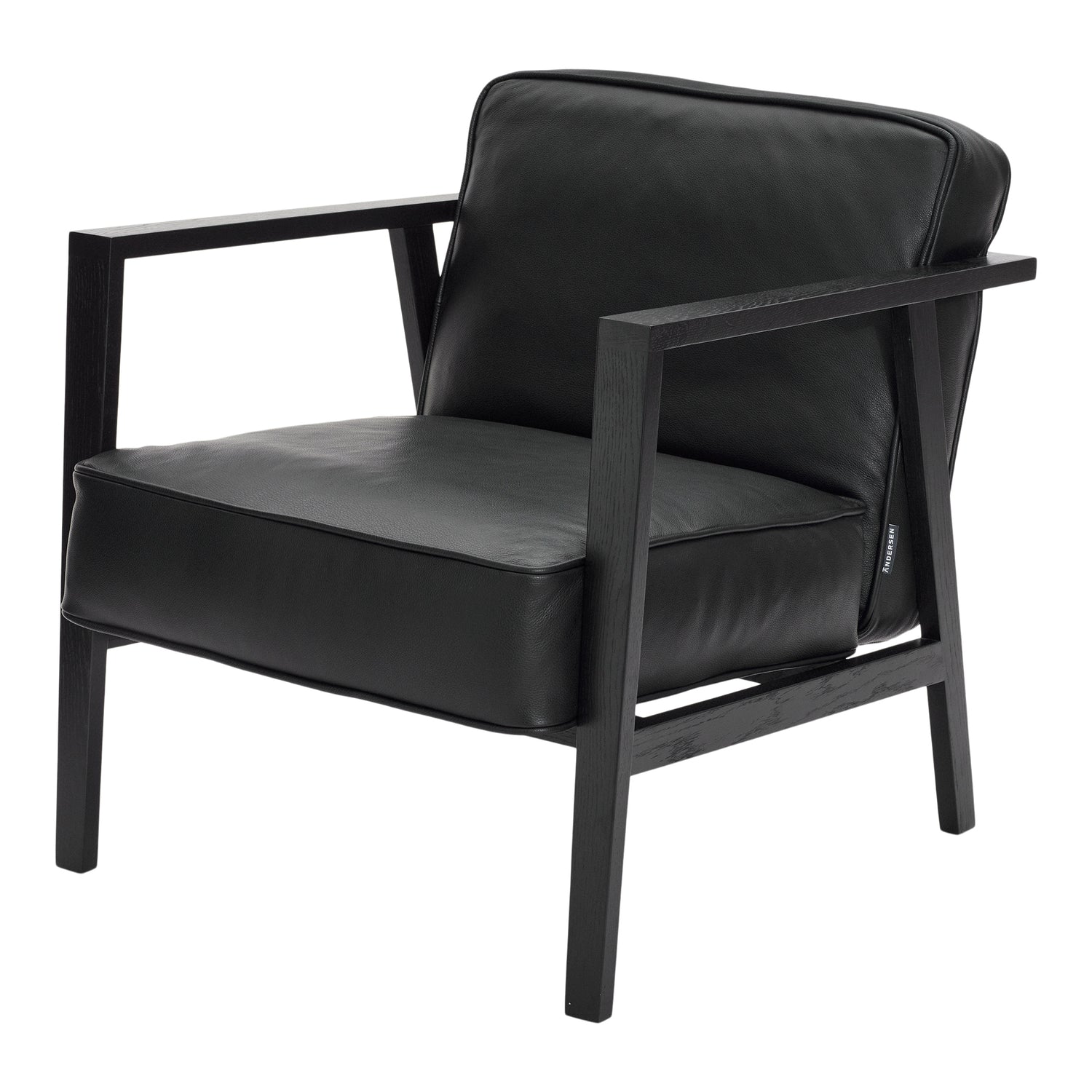 Andersen Furniture - LC1 Lounge -tuoli - Musta nahka/kehys mustalla lakattuna