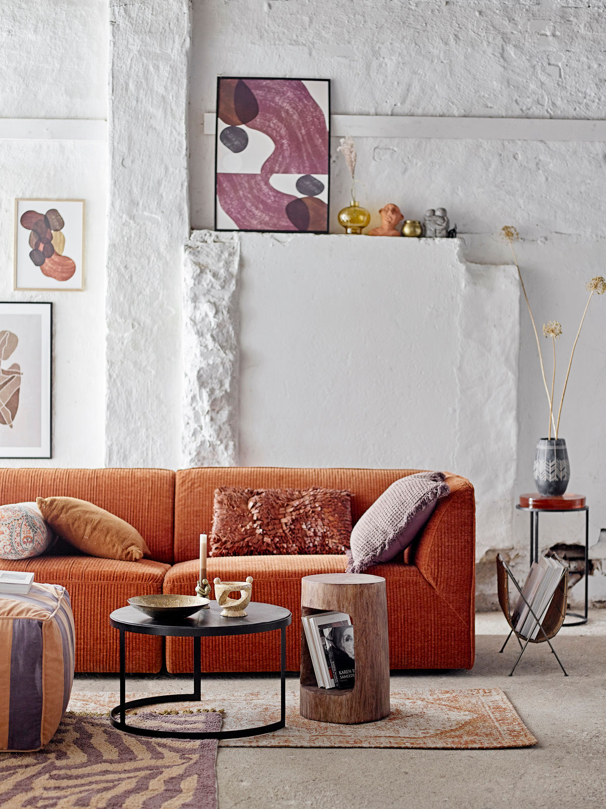 Bloomingville Yoselin Illustration med ramme, Sort, Fyr - Bloomingville - DesignGaragen.dk