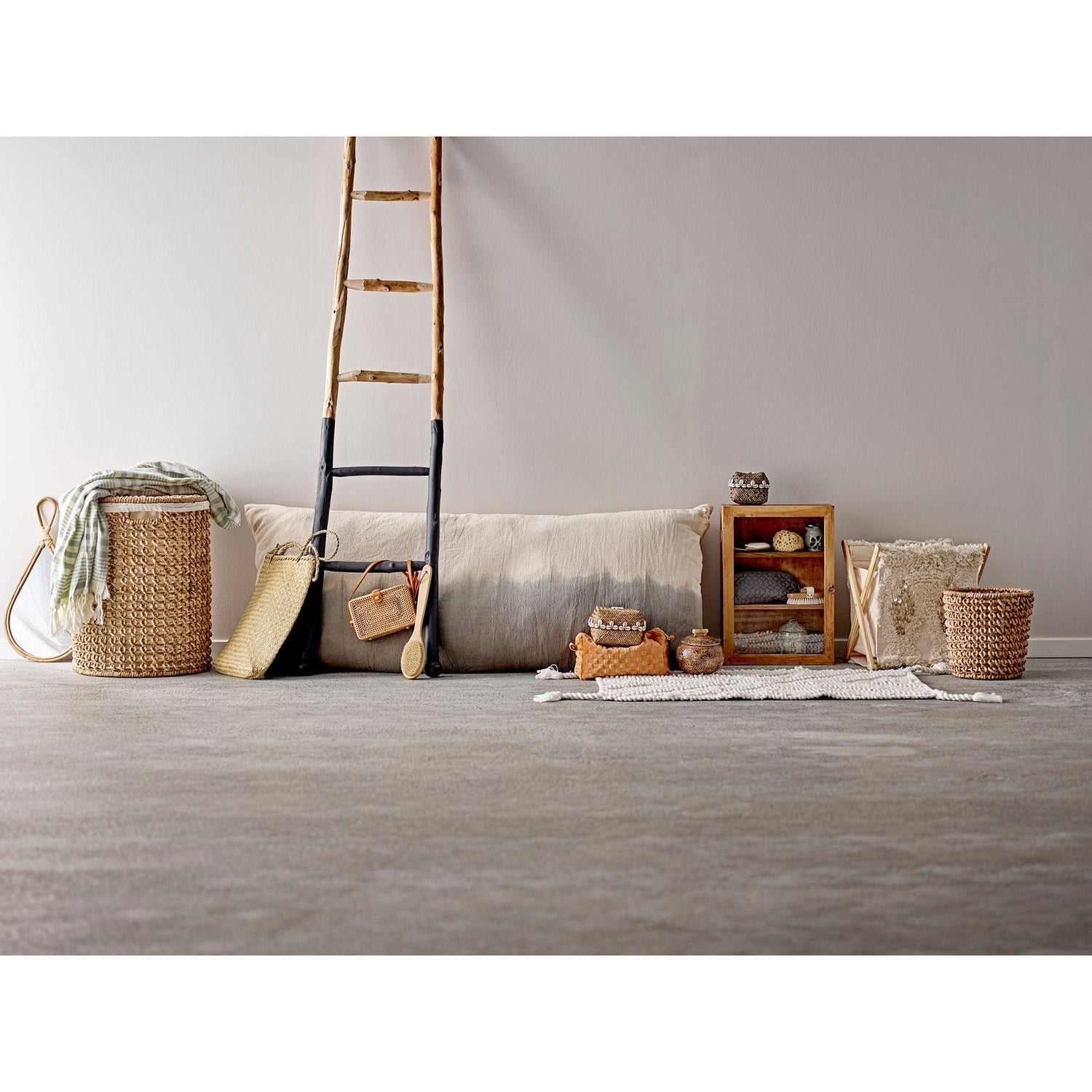 Bloomingville Seval Basket W/kansi, luonto, bambu