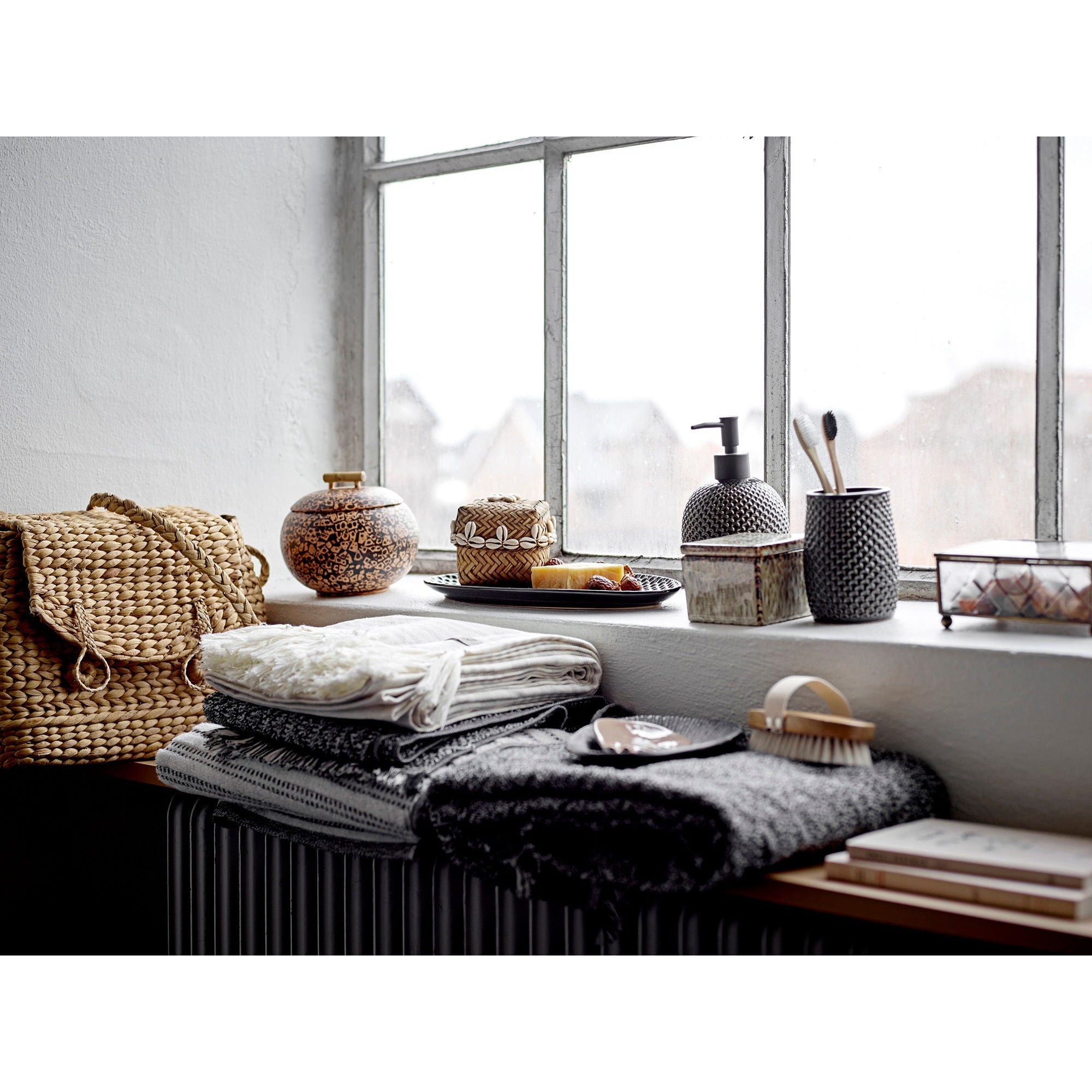 Bloomingville Seval Basket W/kansi, luonto, bambu