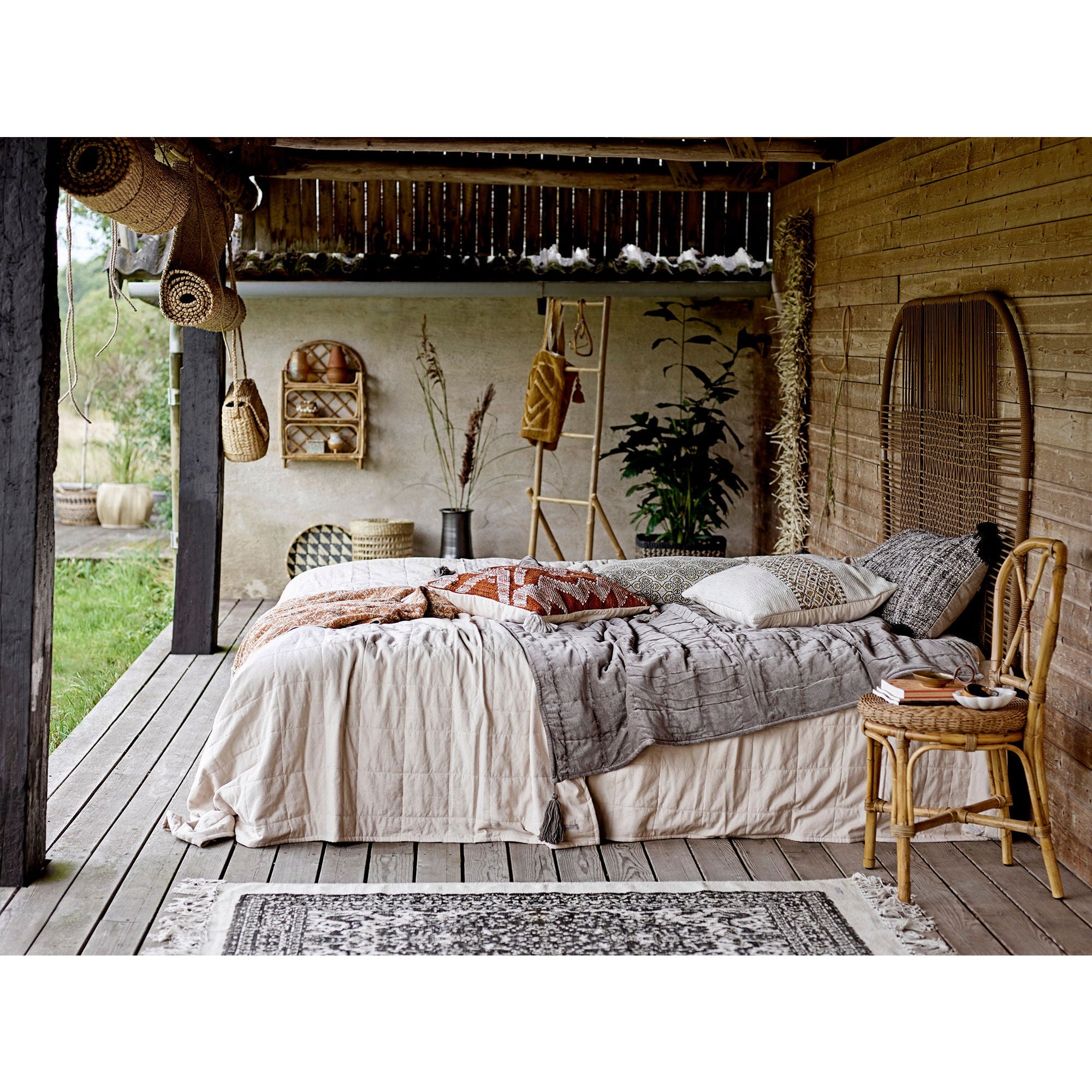 Bloomingville Seval Basket W/kansi, luonto, bambu