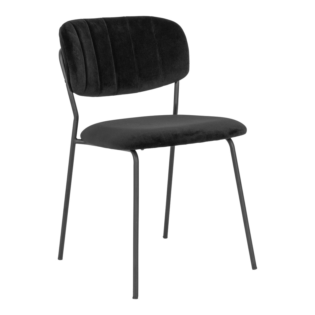 Alicante -ruokasali - tuoli mustalla veluurilla mustalla metallisella jaloilla HN1207 - 2 - PCS
