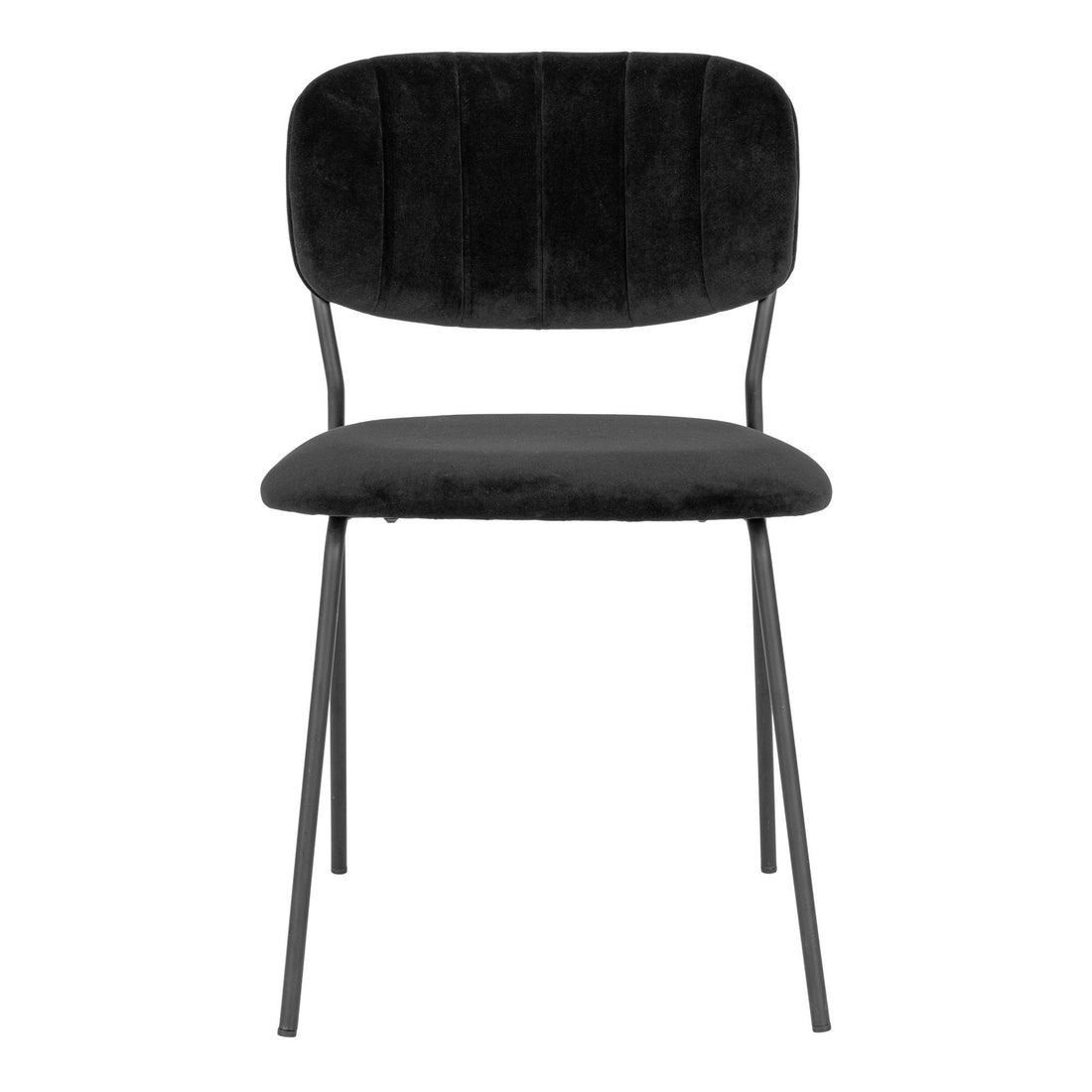 Alicante -ruokasali - tuoli mustalla veluurilla mustalla metallisella jaloilla HN1207 - 2 - PCS