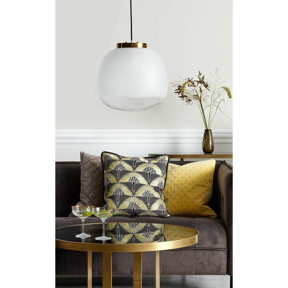 FROST-riipus himmeää ja kirkasta lasia - ø40 cm - valkoinen/kultainen viimeistely