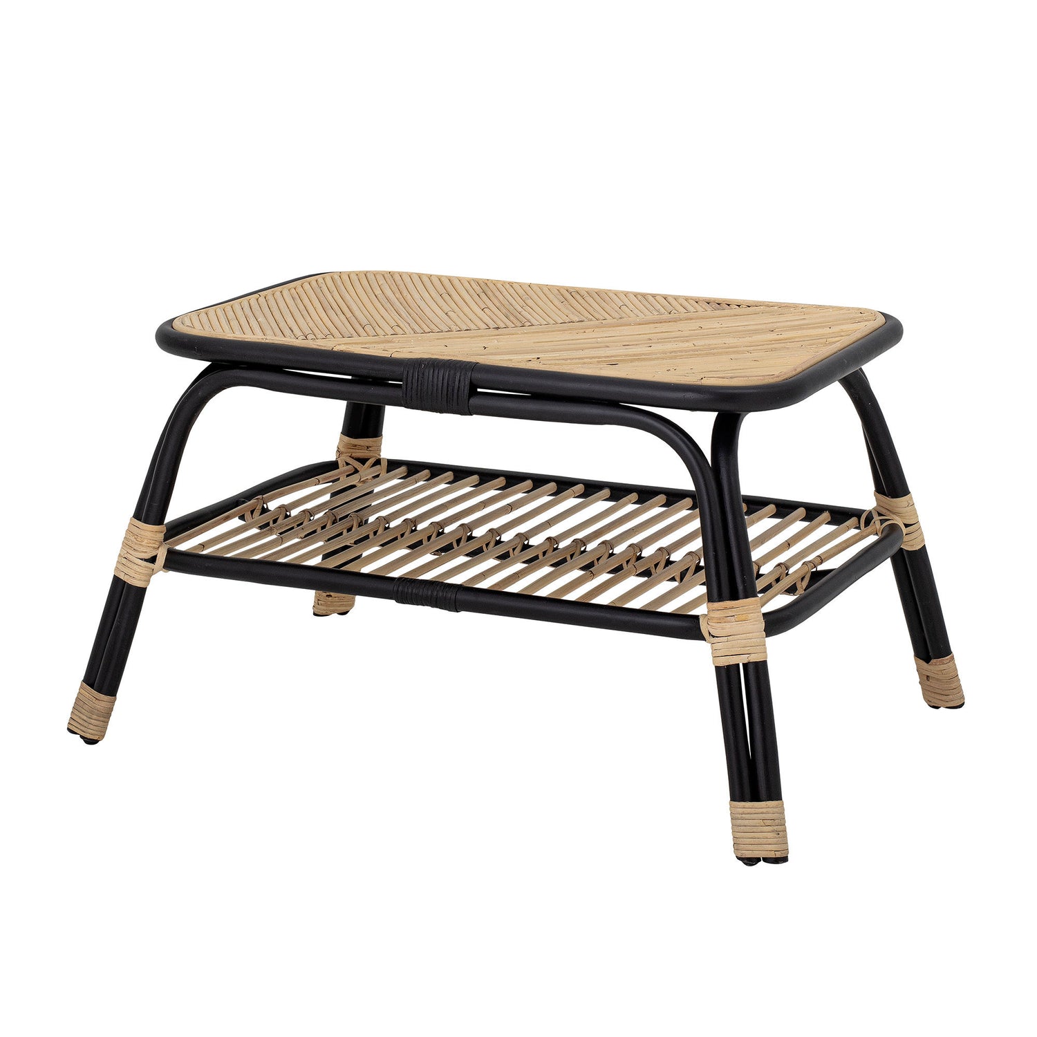 Bloomingville Bloomingville Loue Sidebord, Sort, Rattan - DesignGaragen.dk.