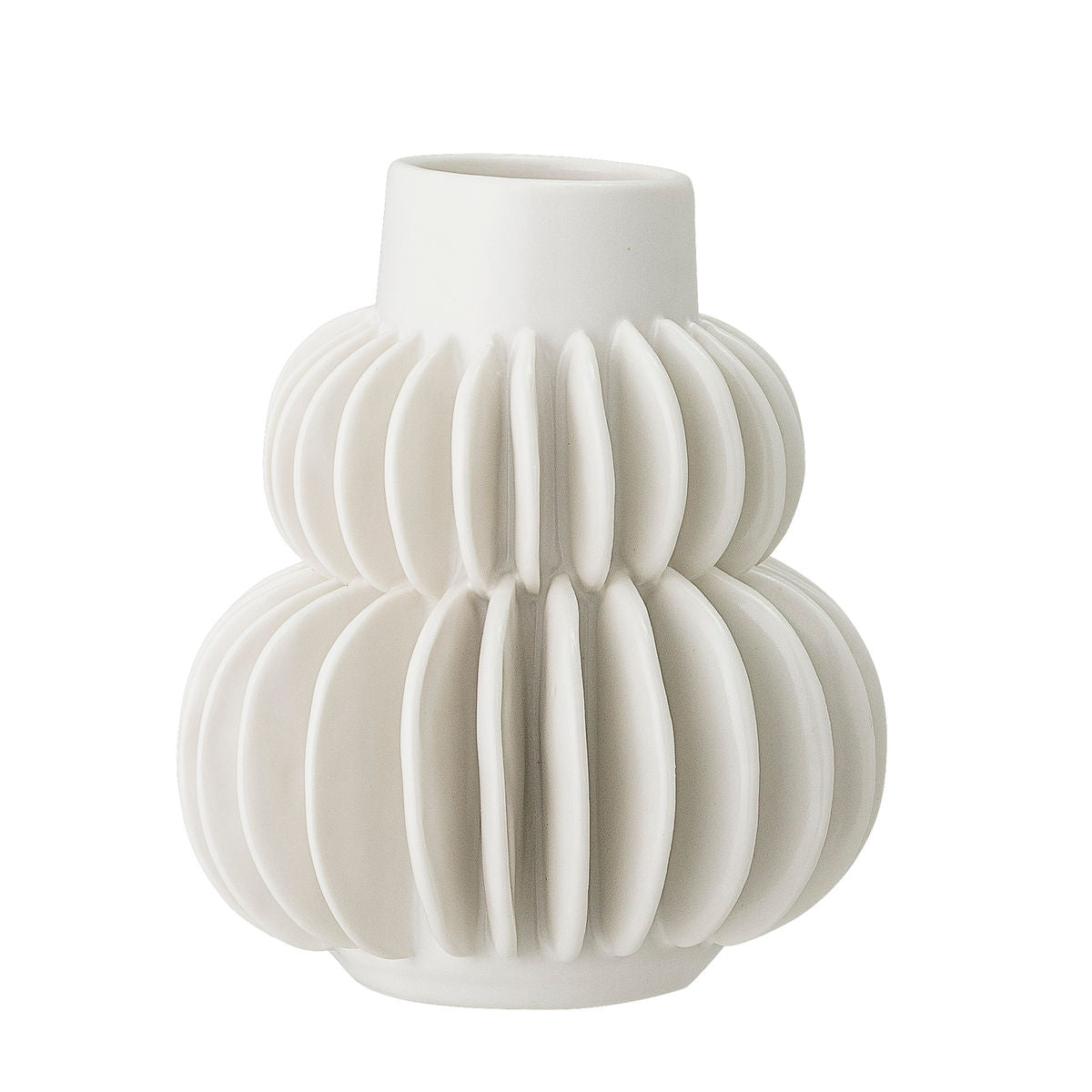Bloomingville Halfdan Vase, Hvid, Stentøj - Bloomingville - DesignGaragen.dk