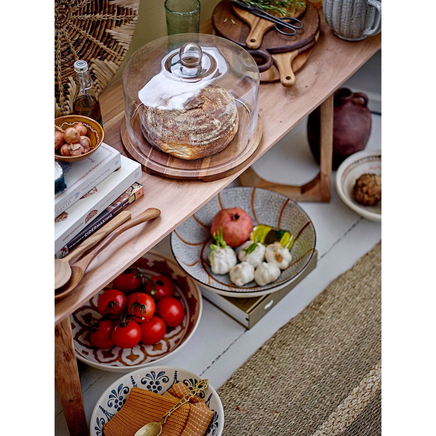 Bloomingville Heikki Bowl, Blå, Stentøj - Bloomingville - DesignGaragen.dk