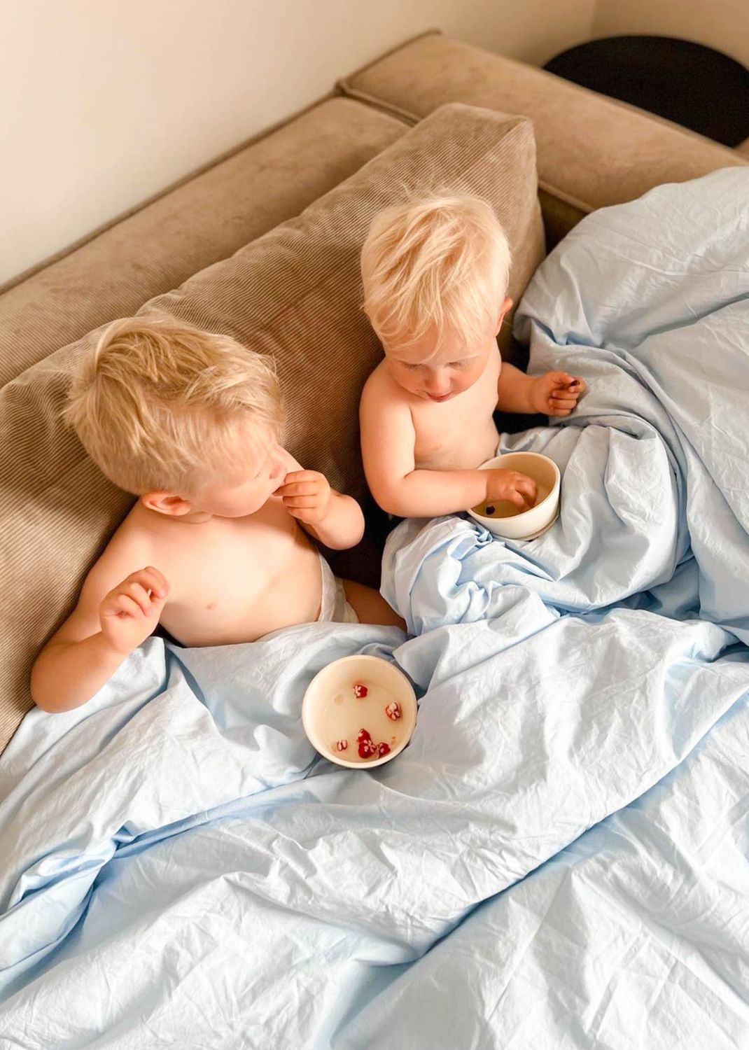 Sekan Studio Cotton Percale Baby/Junior Bed Set - vaaleansininen