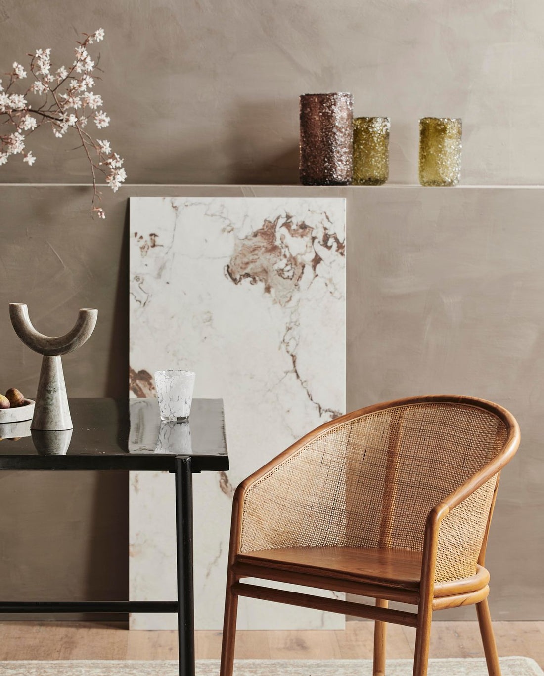 Clyde -lasimaljakko - H19,5 cm - vihreä