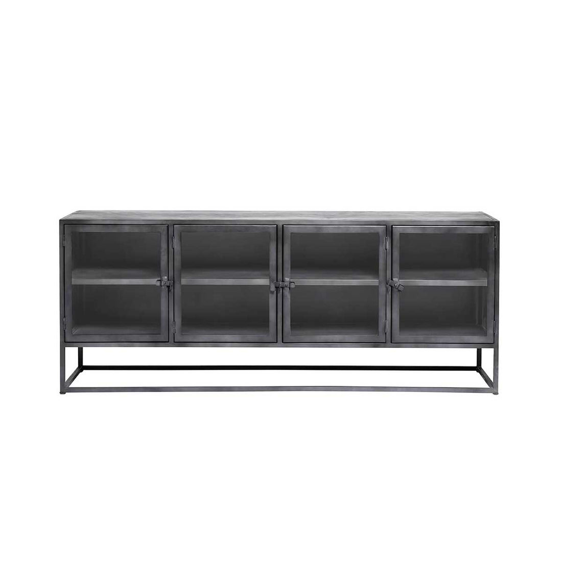 MUUBS - Skænk 4 døre Boston - Sort Jern - L180xD40xH73,5 cm - Muubs - DesignGaragen.dk