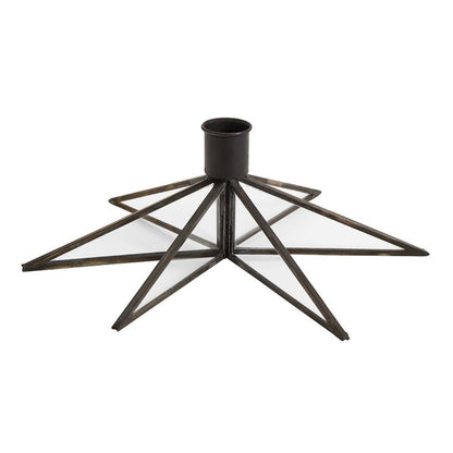 Nordal - Lysestage i jern og glas – stjerne – ø21 cm – sort - Nordal - DesignGaragen.dk