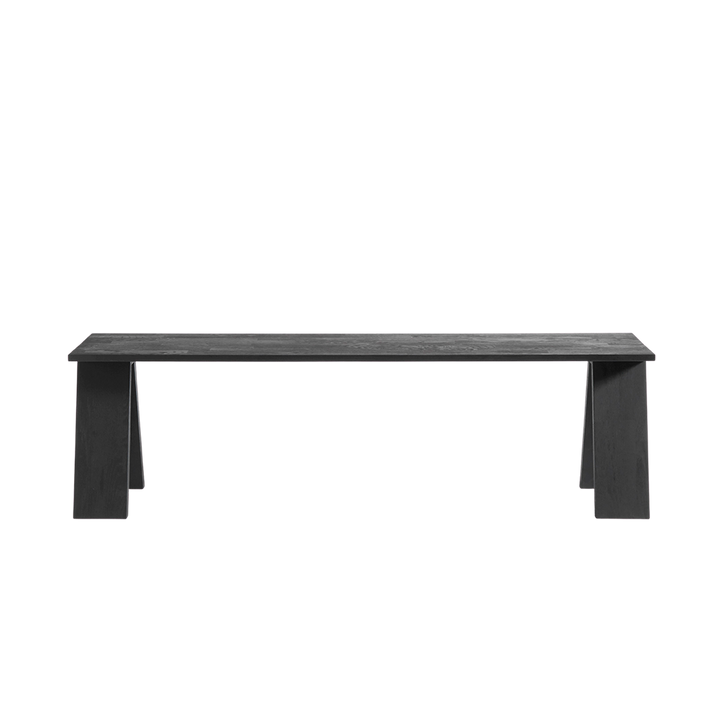 Muubs Bænk Angle, Eg Sort bejdset/olie - B: 160 H: 46 D: 35 cm - DesignGaragen.dk.