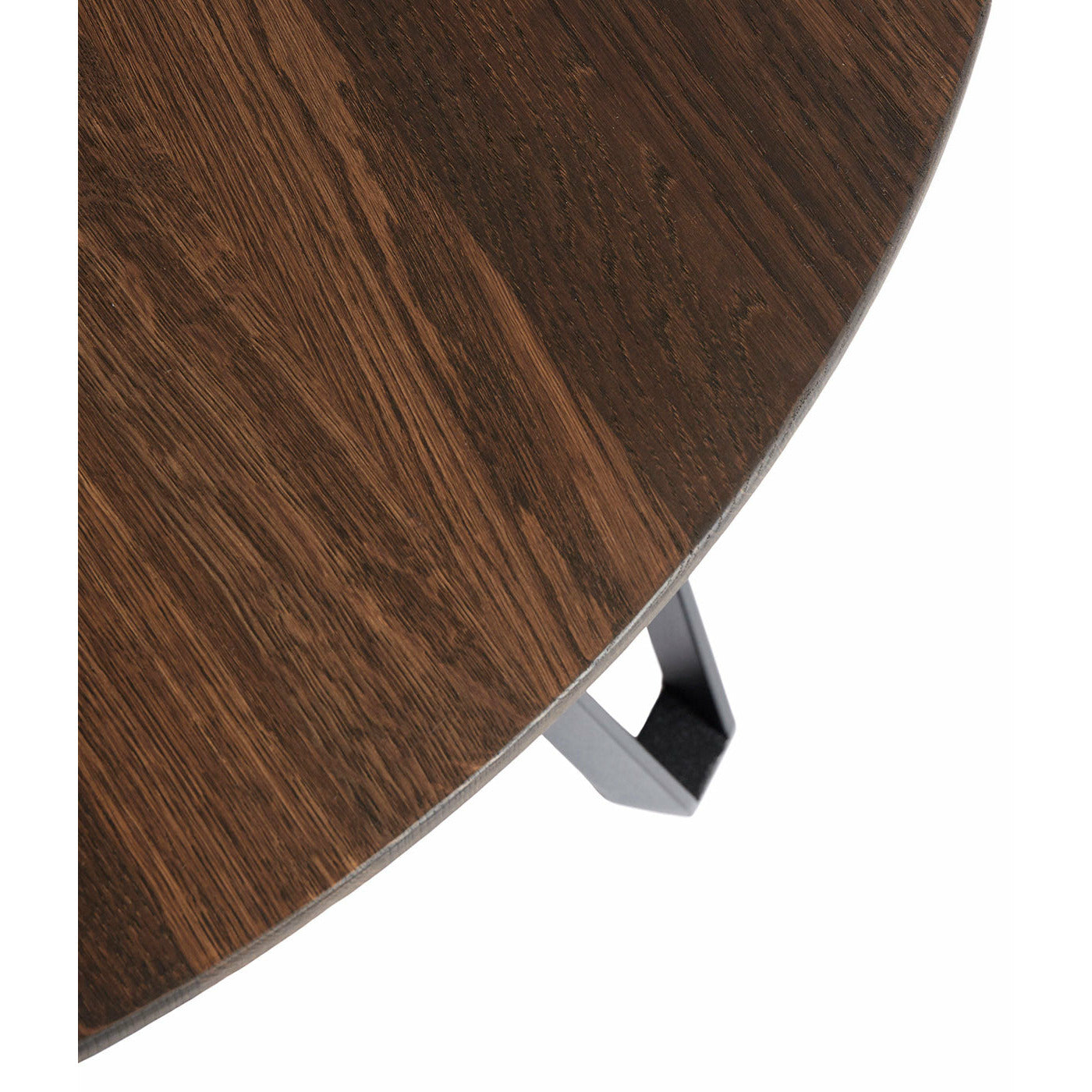 Sofabord Space Smoked Ø90 - Røget - Eg m/ stålben - H: 43 Ø: 90 cm - Muubs - DesignGaragen.dk