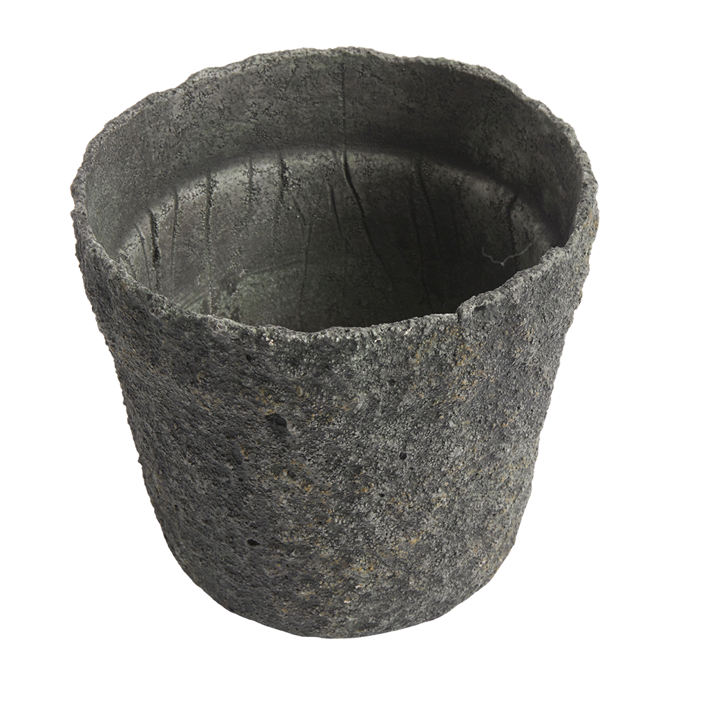Krukke Mosu 16 - Mos grøn - Cement med rå sand finish - H: 16 Ø: 17 cm - Muubs - DesignGaragen.dk
