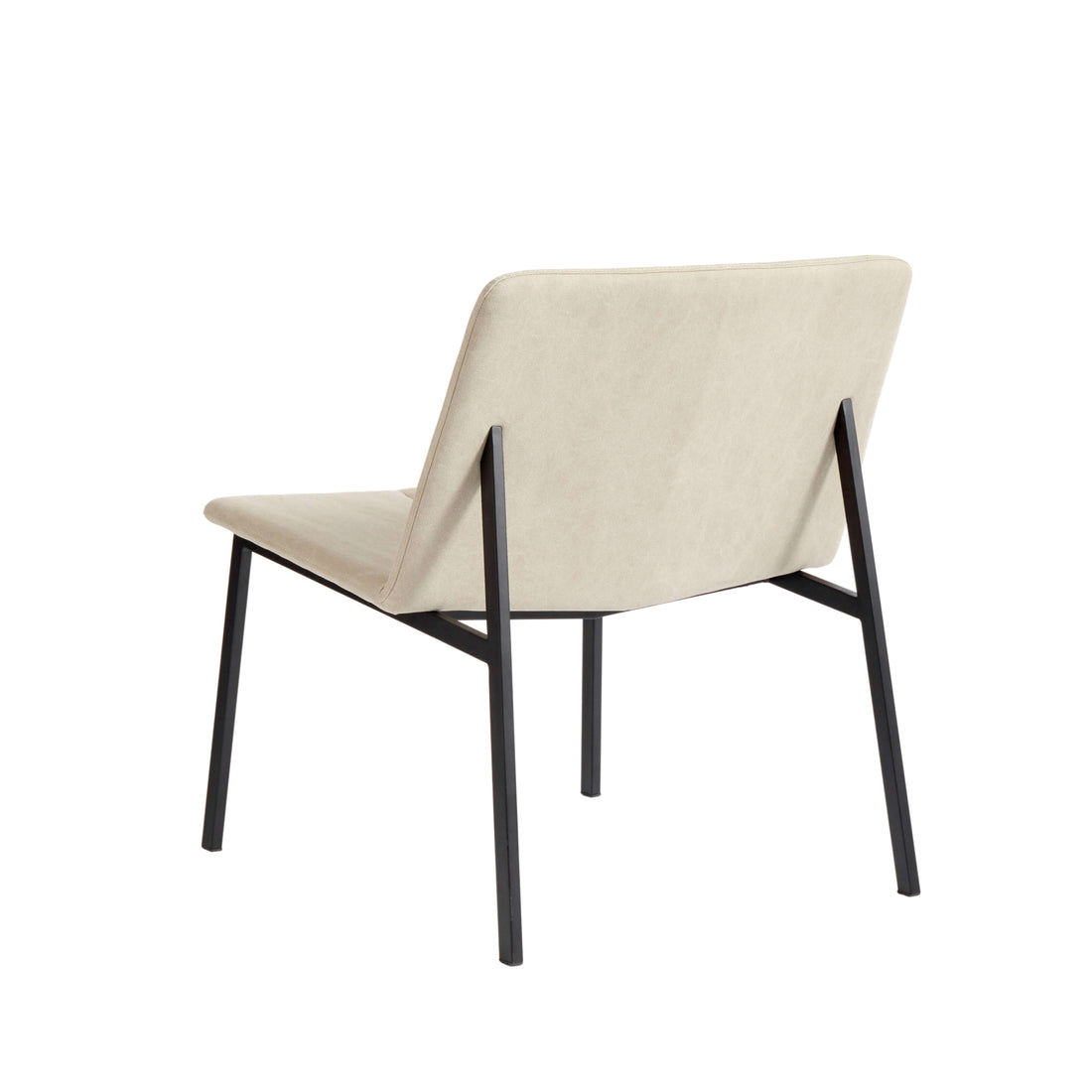 Muubs Loungestol Chamfer - Desert/Sort - Kanvas stof/Powder coated met. W70 H73 D61cm - DesignGaragen.dk.