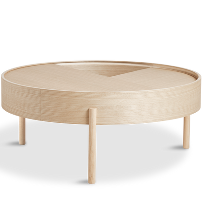 WOUD - Arc coffee table (89 cm) - White pigmented ash - WOUD - DesignGaragen.dk