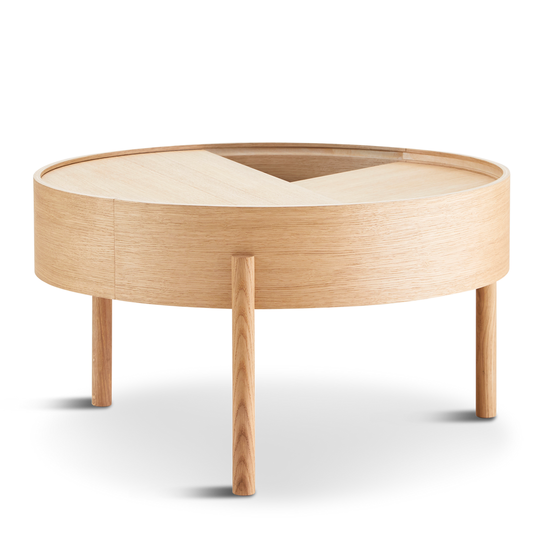 WOUD - Arc coffee table (66 cm) - White pigmented lacquered oak - WOUD - DesignGaragen.dk