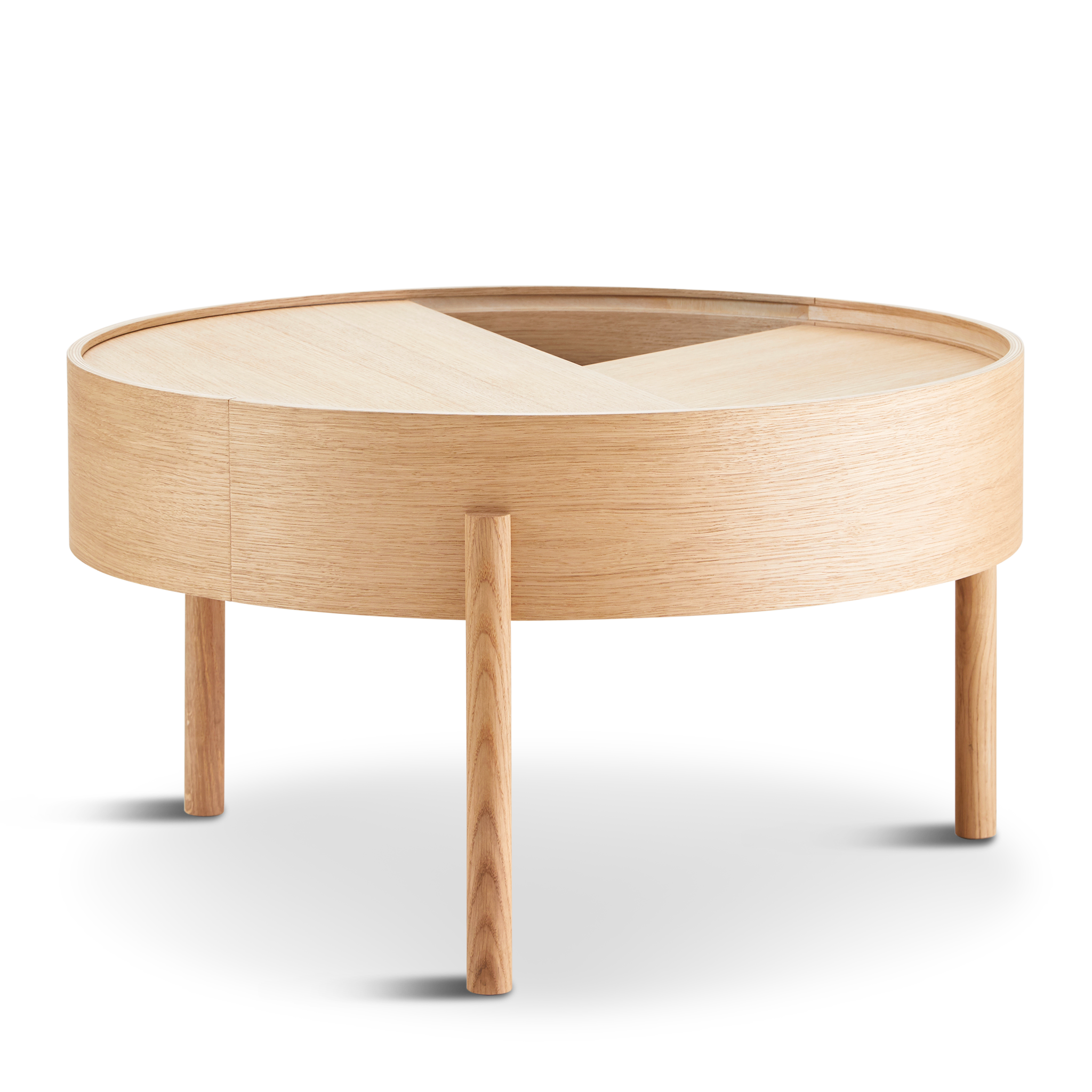 WOUD - Arc coffee table (66 cm) - White pigmented lacquered oak - WOUD - DesignGaragen.dk