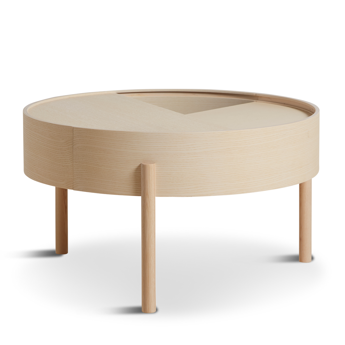 WOUD - Arc coffee table (66 cm) - White pigmented ash - WOUD - DesignGaragen.dk