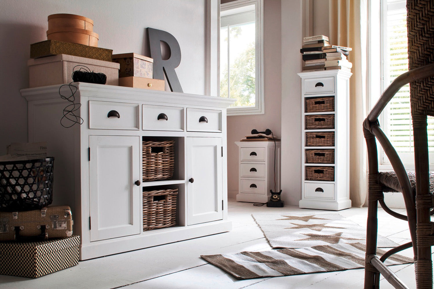 Halifax Høj kommode med 2 skuffer og 5 kurveskuffer - NovaSolo - DesignGaragen.dk