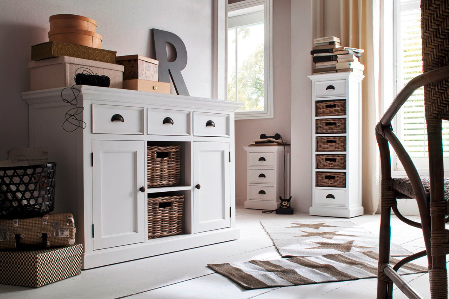 Halifax Høj kommode med 2 skuffer og 5 kurveskuffer - NovaSolo - DesignGaragen.dk