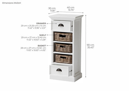 Halifax Høj Kommode med 2 skuffer og 3 kurveskuffer - NovaSolo - DesignGaragen.dk