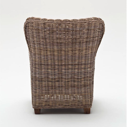 Wickerworks Queen Håndflettet Lænestol i Naturligt Rattan med Hynder - NovaSolo - DesignGaragen.dk
