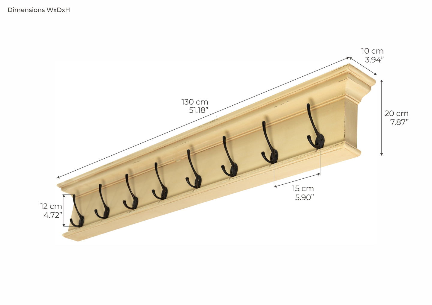 Halifax Knagerække 8 Kroge Gul - NovaSolo - DesignGaragen.dk