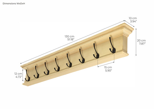 Halifax Knagerække 8 Kroge Gul - NovaSolo - DesignGaragen.dk