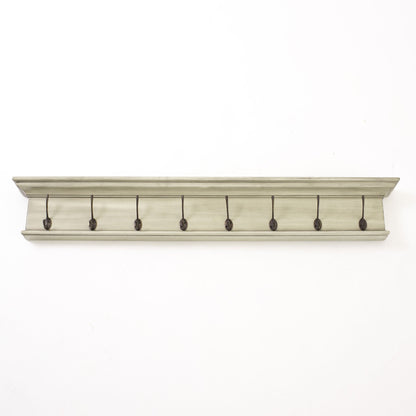 Halifax Knagerække Farve 8 Kroge Hvid Rustik - NovaSolo - DesignGaragen.dk