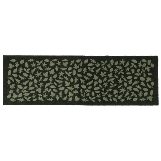 GULVMÅTTE 67 x 200 CM - LEAVES/DARK GREEN - Tica Copenhagen - DesignGaragen.dk