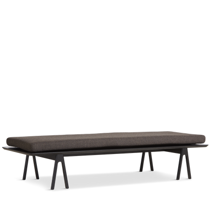 WOUD - Level daybed - Dark brown bouclé/black 190x76,50x41 cm - WOUD - DesignGaragen.dk