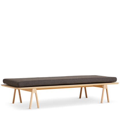 WOUD - Level daybed - Dark brown bouclé/oak 190x76,50x41 cm - WOUD - DesignGaragen.dk