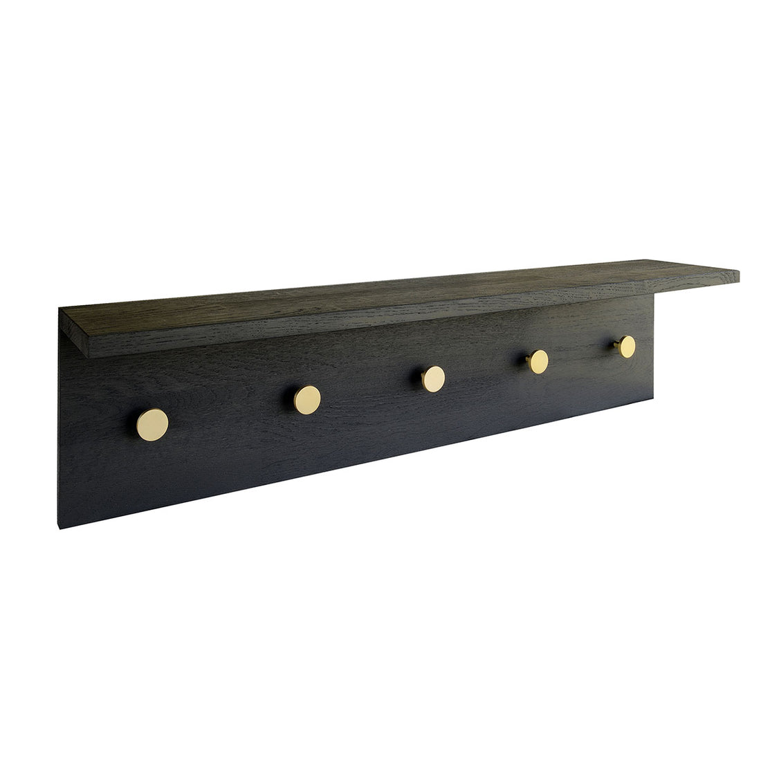 DOT knagerække med hylde i egetræ - sort - 70 cm - MOUD HOME - DesignGaragen.dk