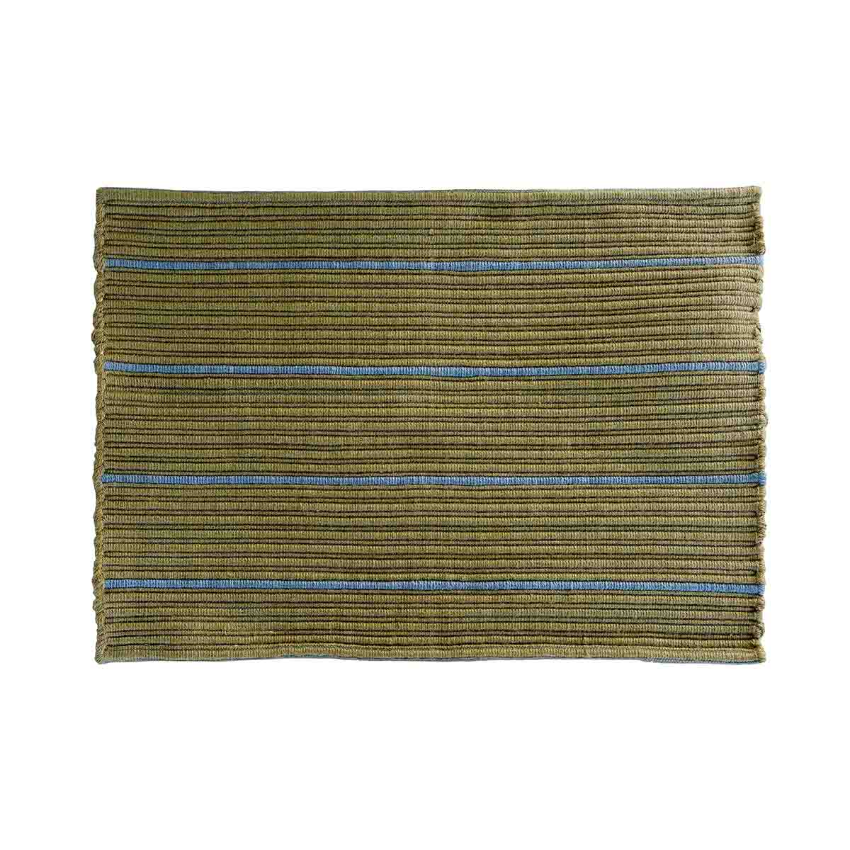 Stripe Doormat 50x72 cm - oliivi/sininen - kierrätetty polyesteri