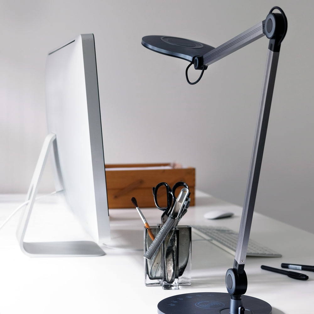 Dyberg Larsen Office bordlampe grå - Ø17xH53 - DesignGaragen.dk.