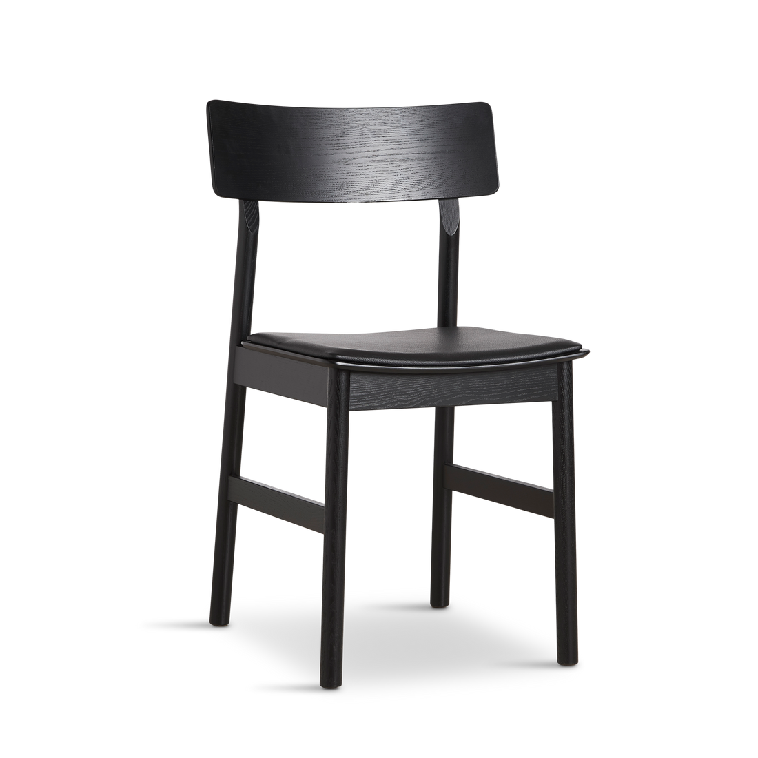 WOUD - Pause dining chair 2.0 - Black w/leather - WOUD - DesignGaragen.dk