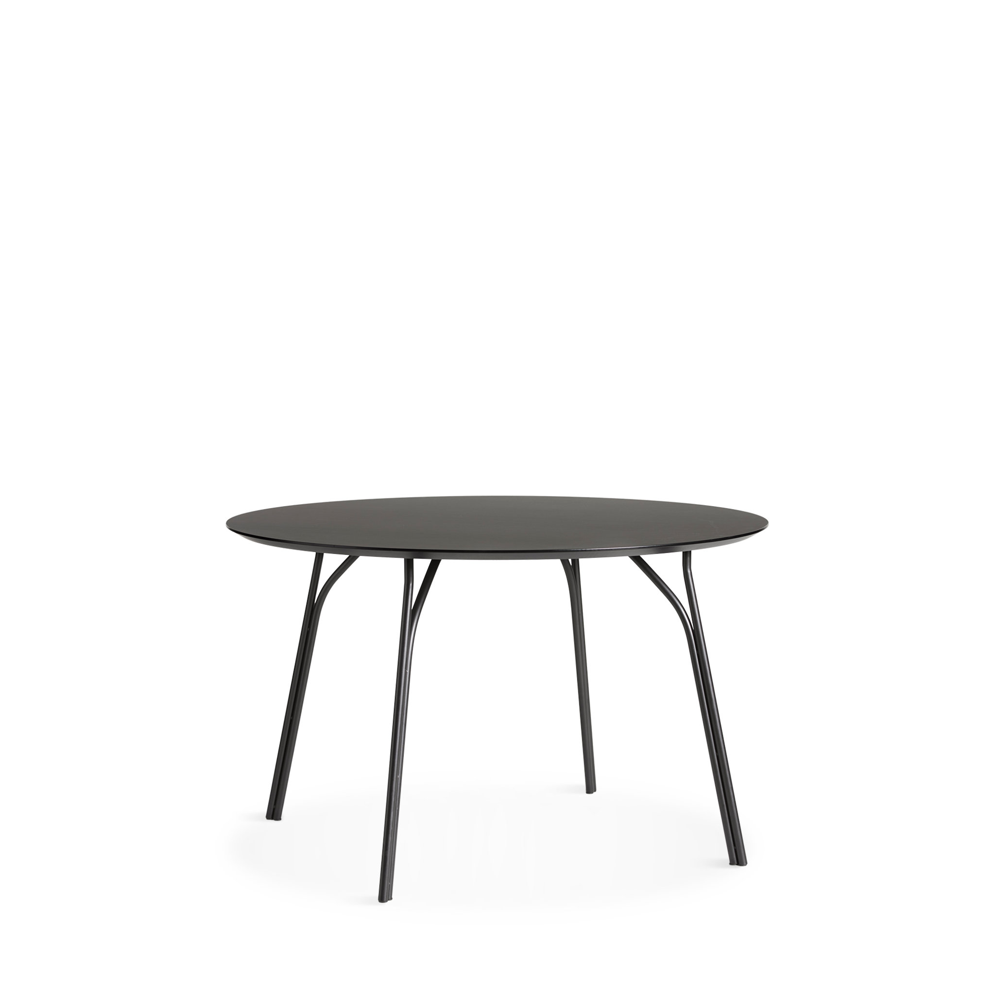 Woud - puun ruokapöytä (120 cm) - hiili musta/musta