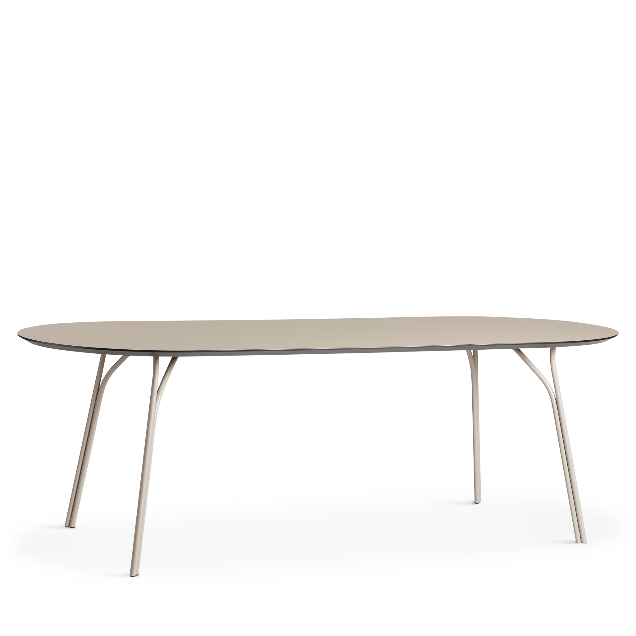 Woud - puun ruokapöytä (220 cm) - beige/beige