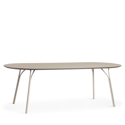 Woud - puun ruokapöytä (220 cm) - beige/beige