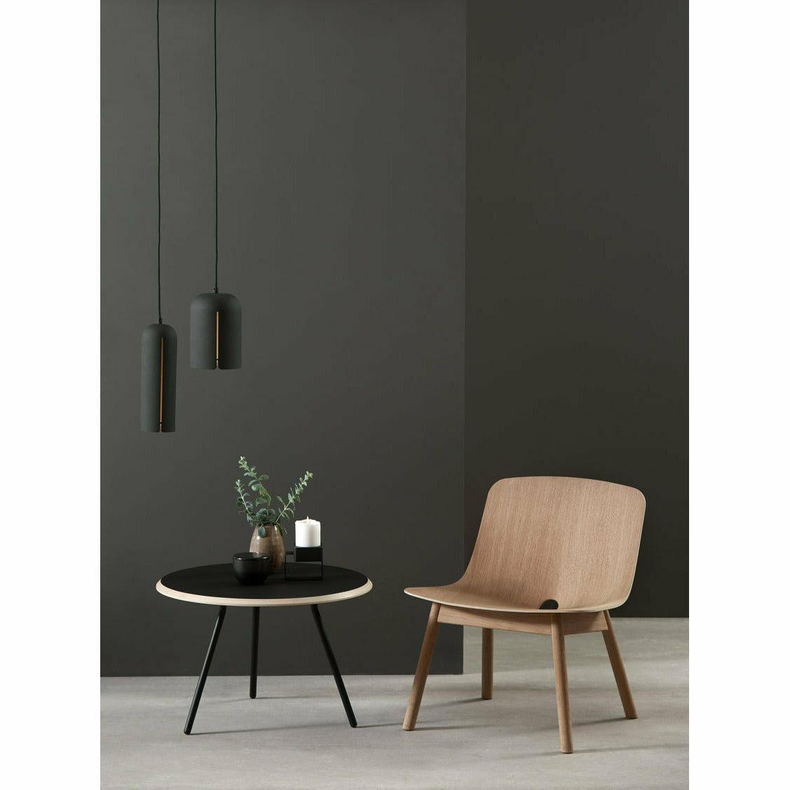 WOUD - Soround coffee table - Black (Ø60xH40,50) - WOUD - DesignGaragen.dk
