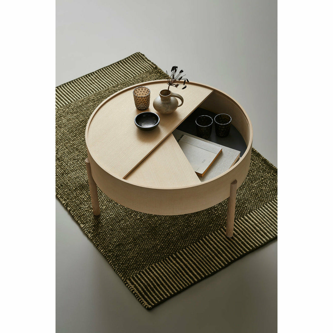 WOUD - Arc coffee table (66 cm) - White pigmented ash - WOUD - DesignGaragen.dk
